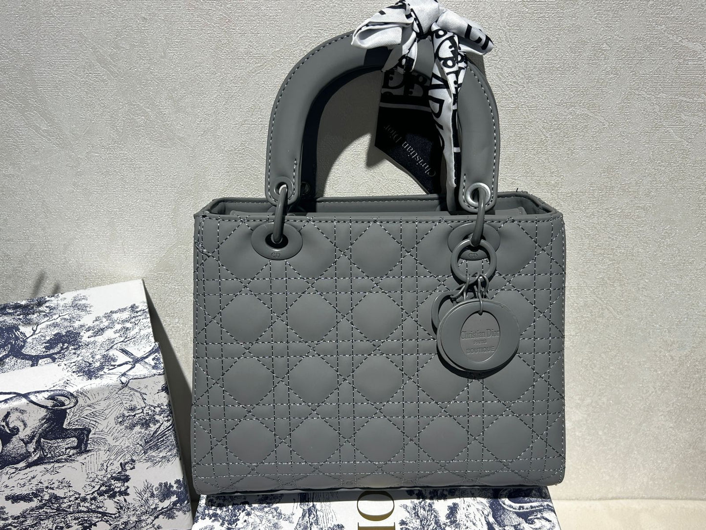 Lady Dior Medium Black Cannage Matte Bag