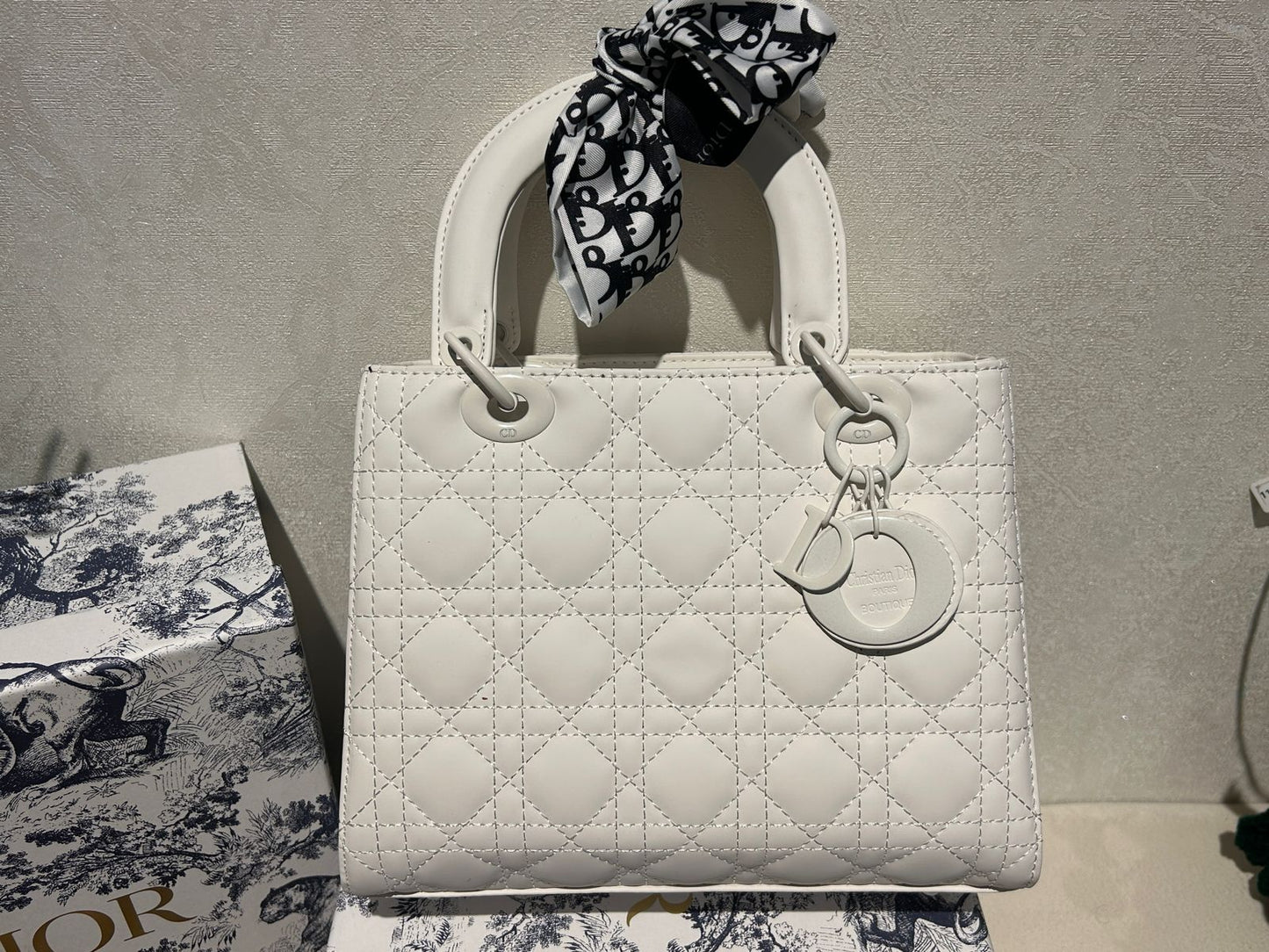 Lady Dior Medium Black Cannage Matte Bag