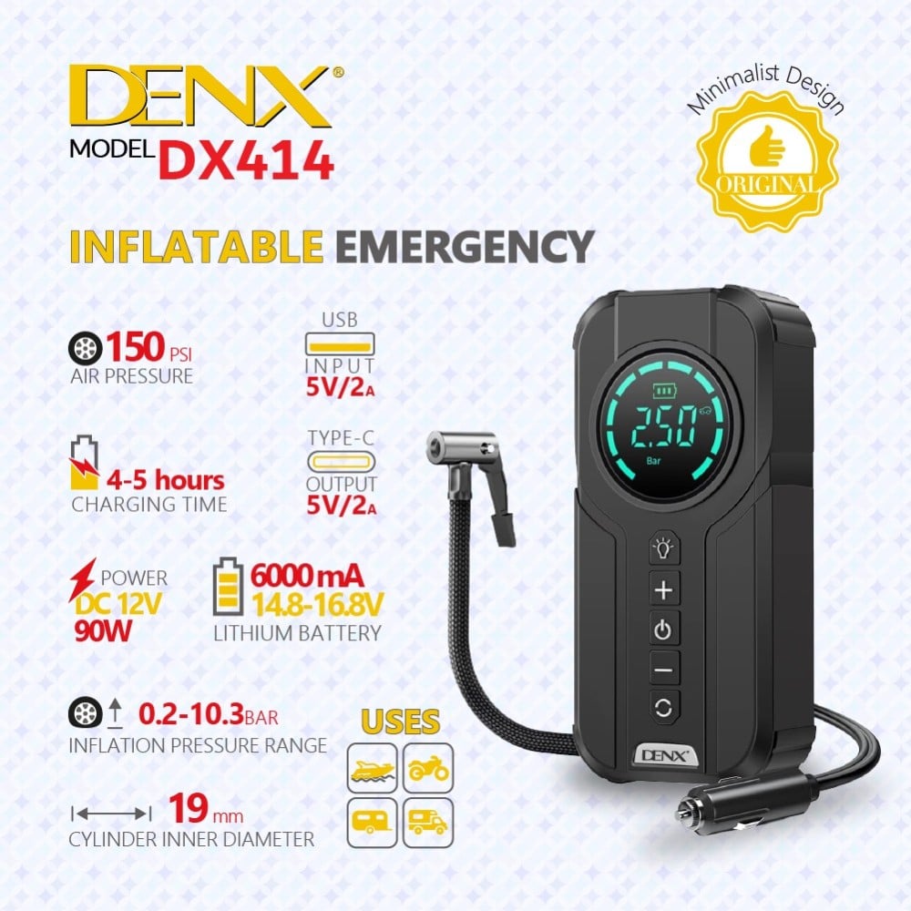DENX DX414 Inflatable Emergency Air Pump