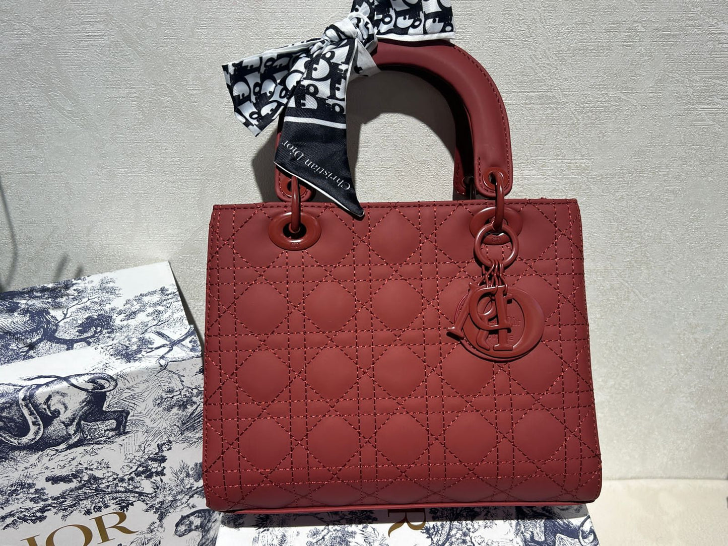 Lady Dior Medium Black Cannage Matte Bag