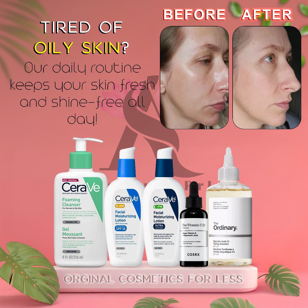 Oil-Control & Fresh Skin Daily Routine Set