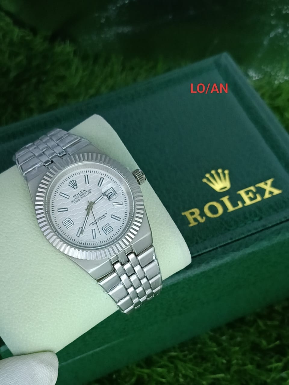 Rolex Silver Stainless Steel Wristwatch