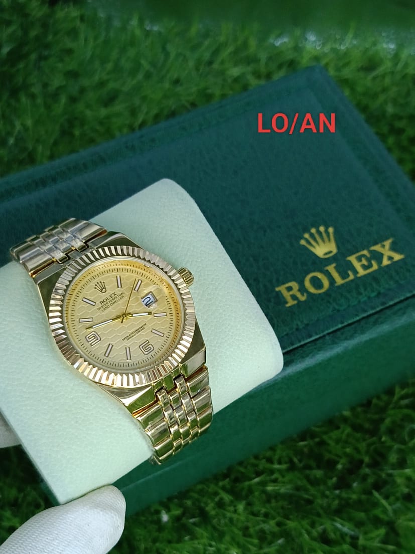 Rolex Gold Stainless Steel Wristwatch