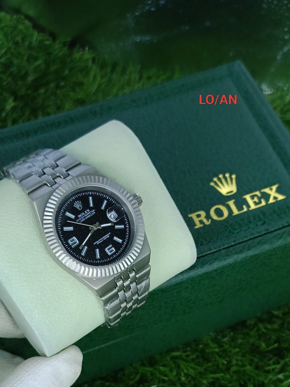 Rolex Silver Stainless Steel Wristwatch