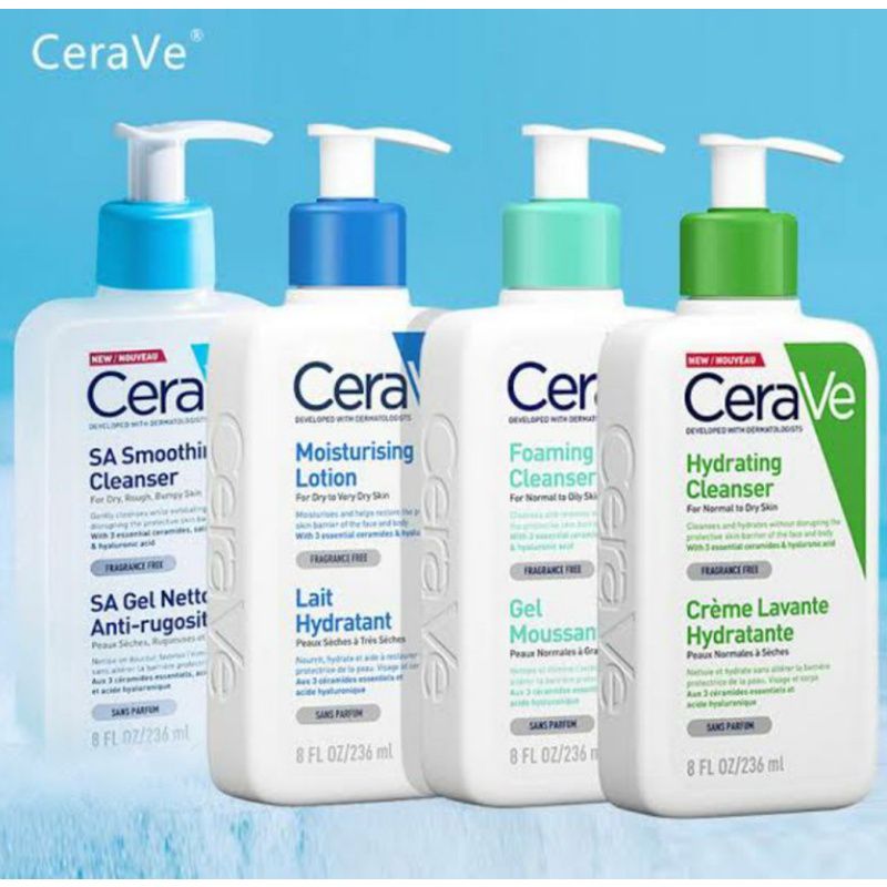 CeraVe Skincare Cleanser & Moisturiser Range